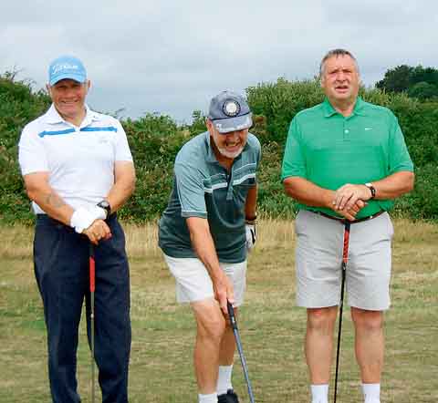 The early group who led the Nearest the Line competition for a while.