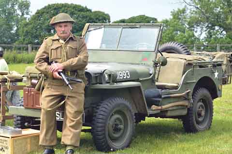 Mike Hickling from East Williamston with his 1943 Willys Jeep.