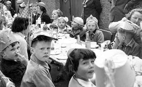 There was plenty to celebrate at this harbourside VE-Day party at St. Julian’s Chapel.