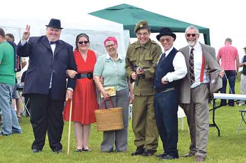 Pembroke Dock Heritage Centre, from left: Barry and Maggs Clark, Marilyn Mitchell, Sam Russell, Chris Richards, Peter Mitchell.