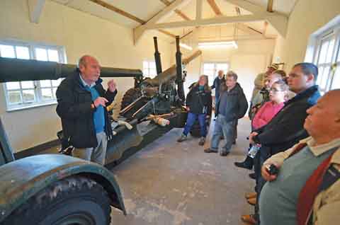 Operations director George Geear is seen giving a tour and talk at Angle’s Chapel Bay Fort and Museum. Pic Martin Cavaney Photography