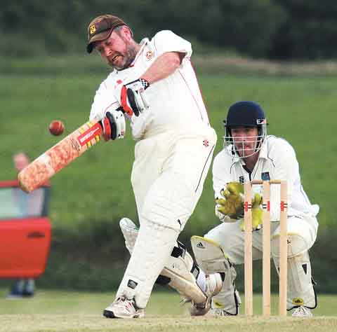 Nick Scourfield's impressive innings was not quite enough to save Carew from defeat at the hands of Whitland.