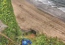 Tenby Coastguards cleans up the cliffs