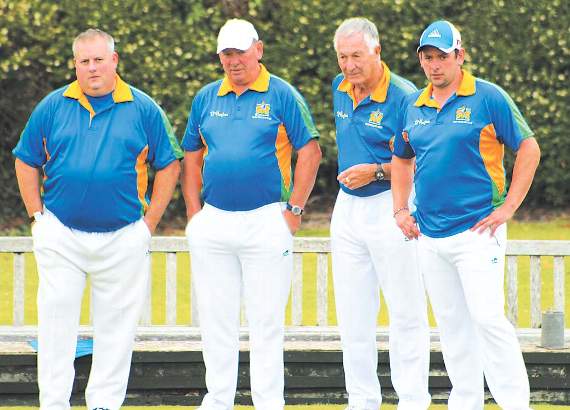 A touch day at the office for the Arches rink of Jon Webb, Kevin Lewis, Ken Lloyd and Tom Lewis who went down to Milford’s Roy Thomas and crew.