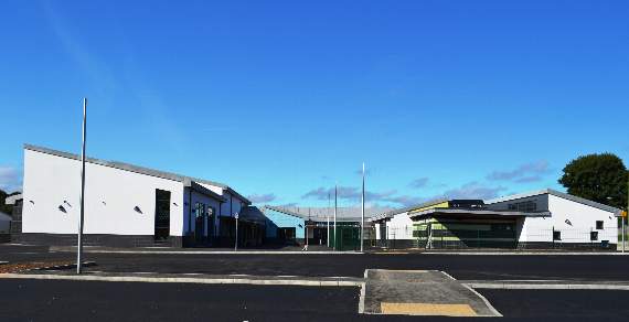 The front elevation of the Church in Wales primary school.
