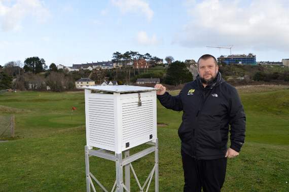 Part of Tenby's weather station is situated right next to the golf greens