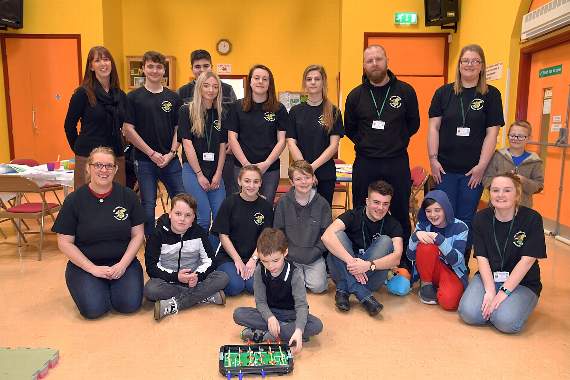 Pictured at the launch of the Trinity Project at Pembroke Dock are participants, volunteers and staff from Pembrokeshire County Council’s inclusion service.