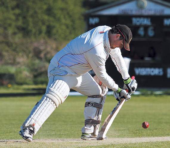 Rhys Davies (66) in action for Carew against Johnston. Pic. Brian McKehon