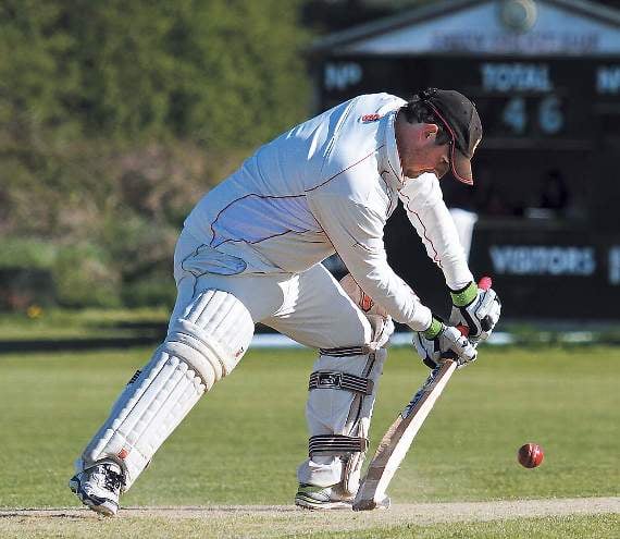 Rhys Davies (66) in action for Carew against Johnston. Pic. Brian McKehon