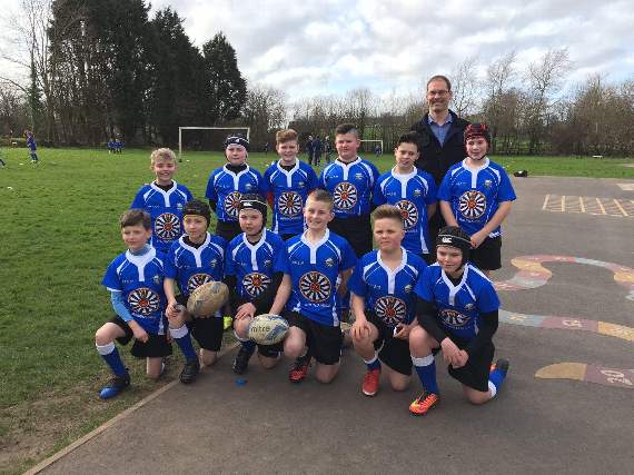 The Round Table were able to provide a new rugby kit for the Tenby Church in Wales VC Primary School with their donations.