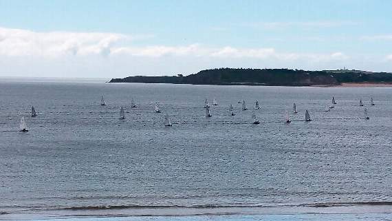 The fleet makes its way towards Caldey
