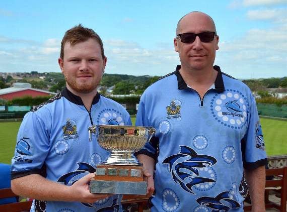 Open Pairs winners Ryan Thomas and Paul Diment (Tenby).