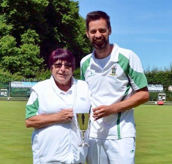 Mixed Pairs winners Cally Jones and Andrew Evans (Whitland).