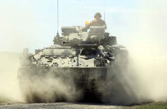 One of the regiment's tanks pictured at the range (Pic. Martin Cavaney)