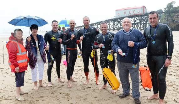 Swimmers were delighted with their commemorative medals which were sponsored by FBM Holidays and presented by the mayor of Tenby, Clr. Mrs. Sue Lane and Pembrokeshire County Council’s Clr. Phil Baker.