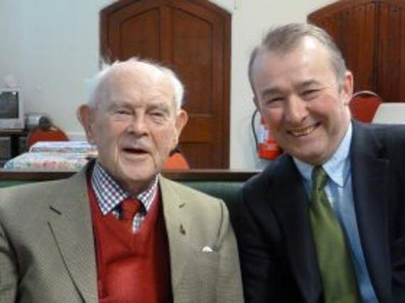 Elwyn pictured with MP Simon Hart earlier this year