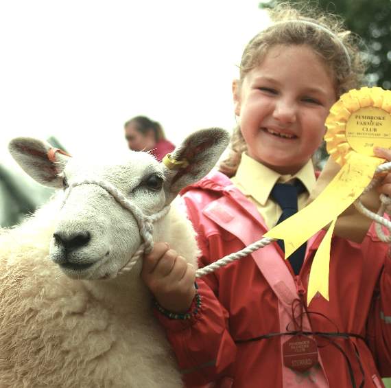 Lauren Prout was thrilled to earn a rosette for her February born lamb.