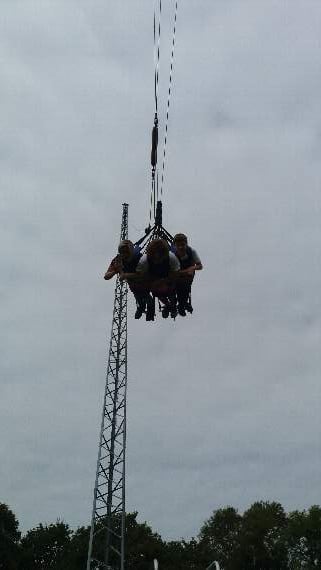 Riding Vertigo at Oakwood.