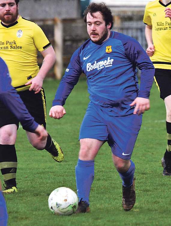 Sam Harts contolled the midfield all afternoon for Carew Seconds against St. Florence. Pic. Brian McKehon