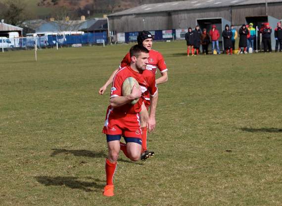 Winger Simon Stanford ran in from 30 metres out
