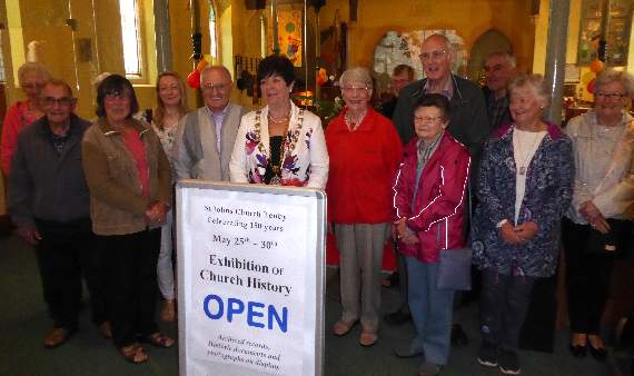 The Mayor opening the exhibition