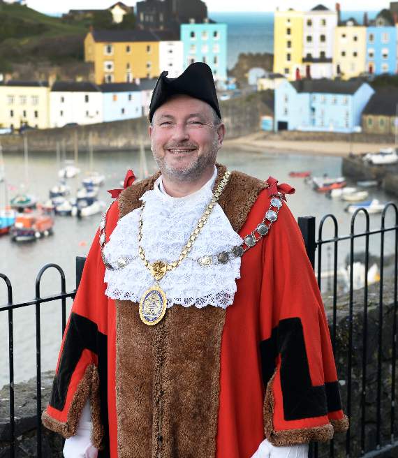 Tenby's new Mayor Clr. Tony Brown (Pic. Gareth Davies Photography)