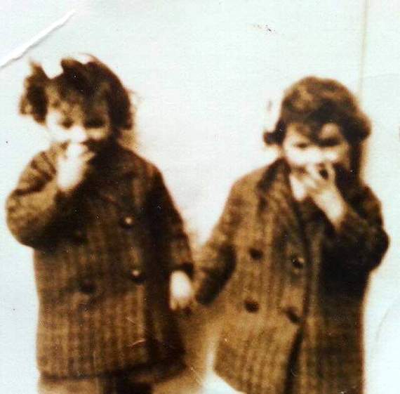 Mair and Megan when they were children
