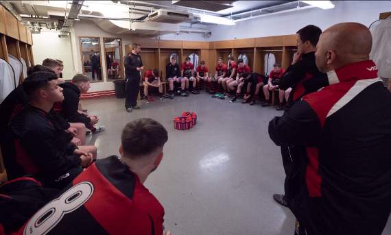 Player Morgan Grieve's photo from inside the Principality changing rooms