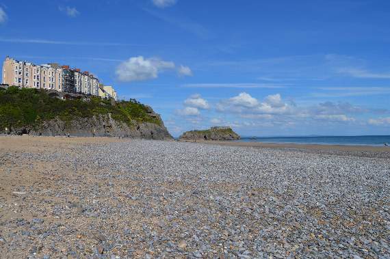Rocks and pebbles ahem taken over the once golden sands