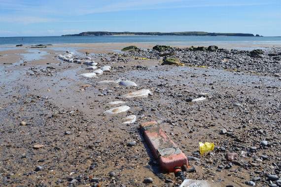 Sandbanks and other trip hazards on the beach