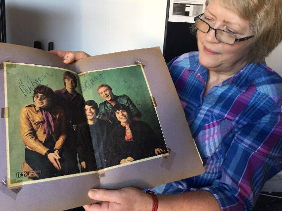 Janet Mason with signed photo of Love Affair