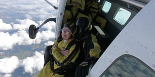 Sky-diving Tenby woman takes the plunge for charity