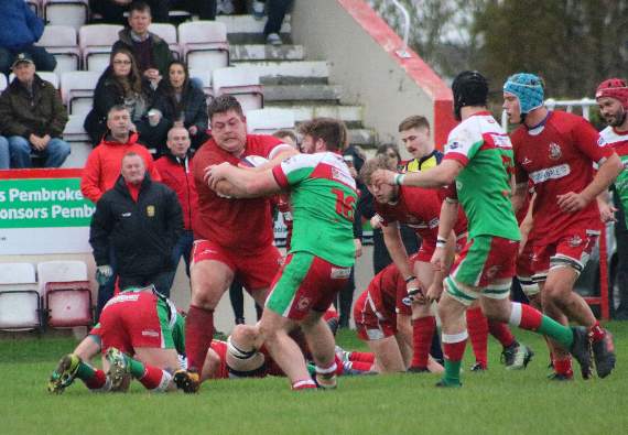 The first team in action