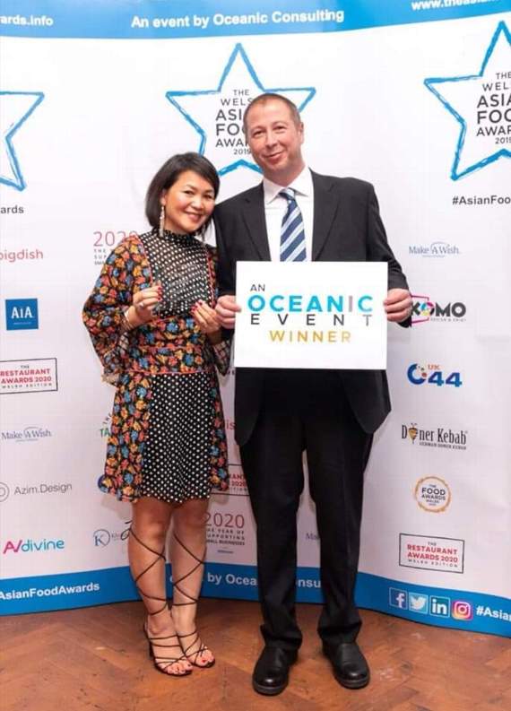 Nora and Richard at the award ceremony