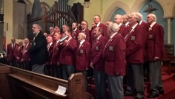 Tenby choir in full swing with My Grandfather’s Clock