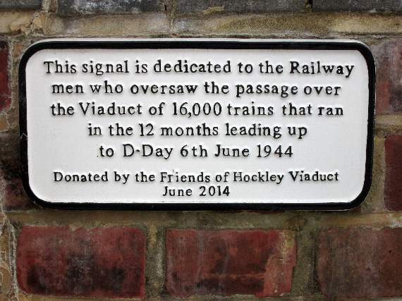 the signal memorial to the railway men who oversaw the passage of thousands of trains over it in the run up to D-Day