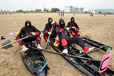 War mongering ninjas from local builders B. Walsh and Sons were ready for battle