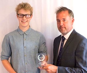 Unsung hero Max Milliship with guest speaker Aaron Flamson