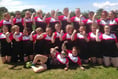 Minehead Barbarians Ladies line up for rugby tournament