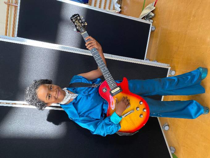 Ten-year-old Makisig, ready to play the role of Abba’s Björn Ulvaeus