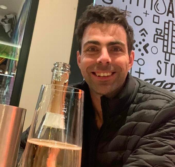 Cheers! Cllr Andy Tree toasts the new year in The Tap at The Shed