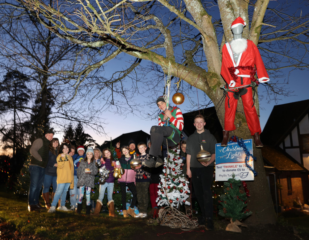 Santa has already taken flight in Rowledge thanks to St James’ Church’s youth group. Photo by Graeme Main
