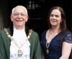 The mayor and mayoress, Cllr Earwaker’s daughter Claire