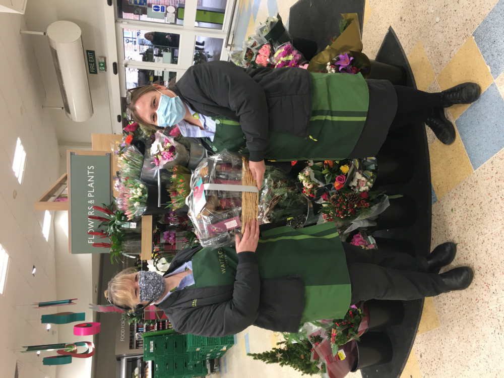 Waitrose’s Community Matters champion Alice Butcher (right) kindly donated a hamper