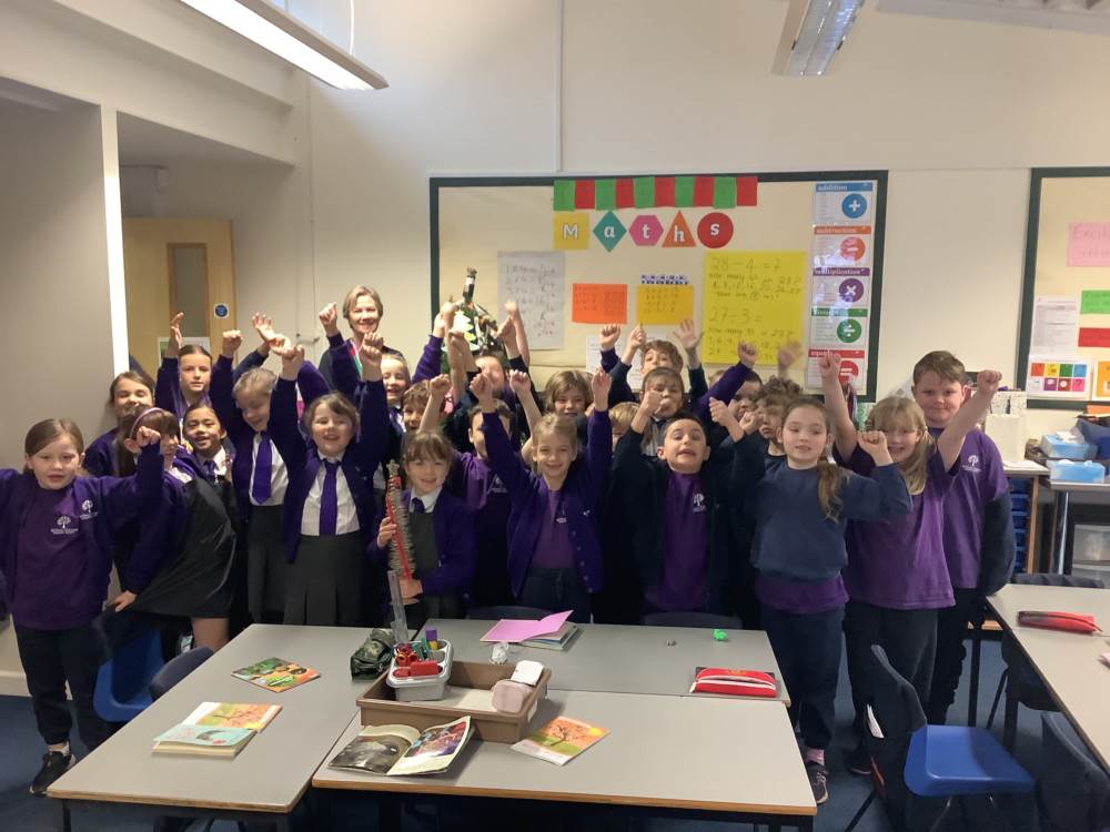 Woodpecker class (Year 3) celebrate their competition win