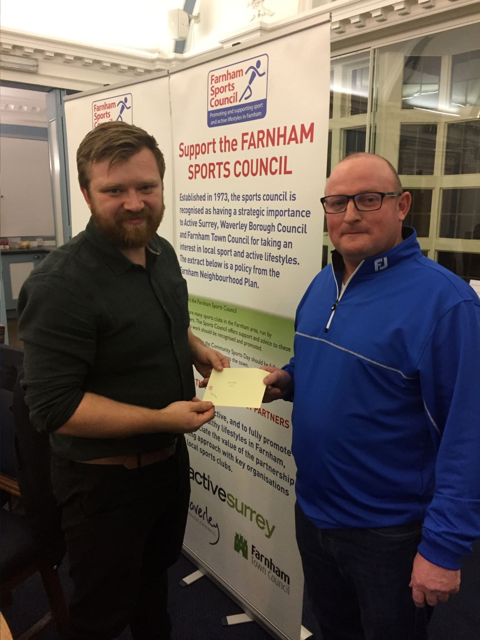 Farnham Sports Council have helped Jason with training fees