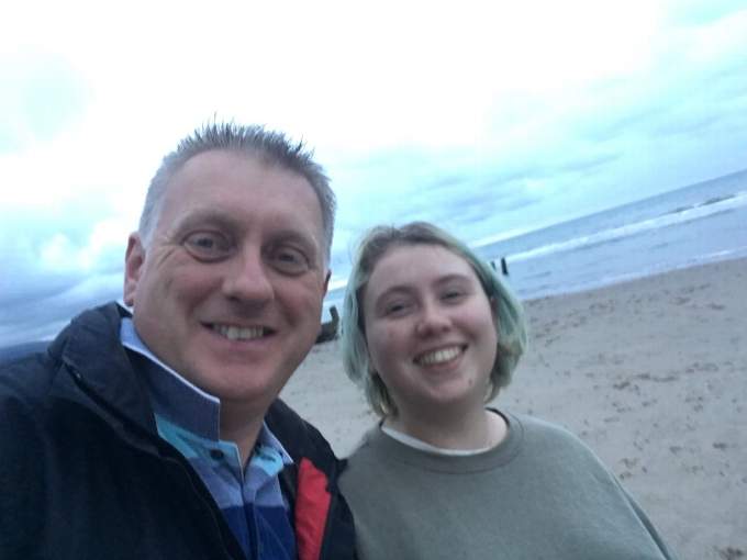 Gareth with his daughter, Jennie