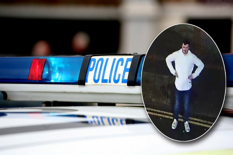 Police appeal CCTV photo inset into a police stock image