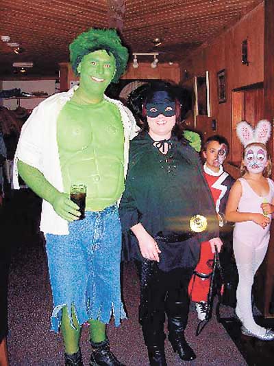 Mysterious revellers at the recent Hallowe’en party at Tenby Sailing Club.