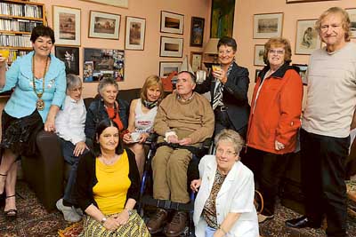 Friends, neighbours and supporters who attended Rosie’s send-off party on Friday.